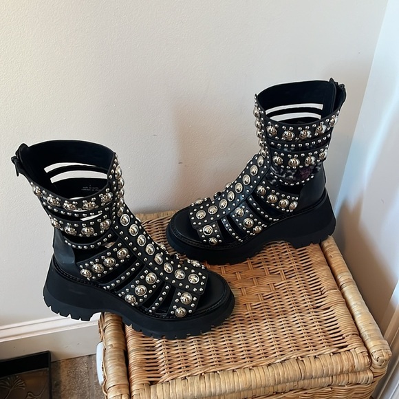 Free People Siren Studded Gladiator Sandals Size 7 NEW - Picture 8 of 14